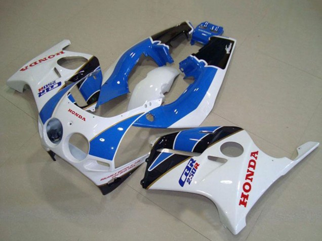 1988-1989 Honda CBR250RR MC19 Motorcycle Fairings - White Light Blue Glossy Black UK