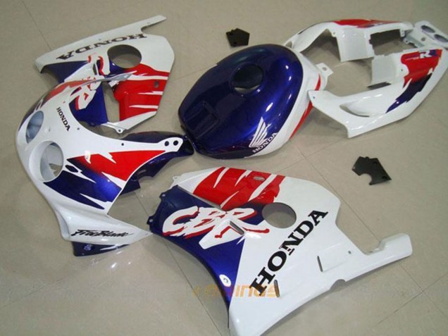 1990-1998 Honda CBR250RR MC22 Motorcycle Fairing - White Red Blue UK