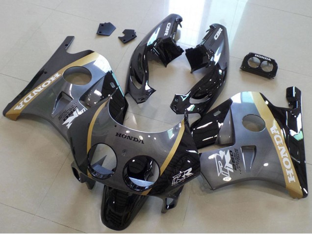 1990-1998 Honda CBR250RR MC22 Motorcycle Fairings - Grey Gold Glossy Black UK