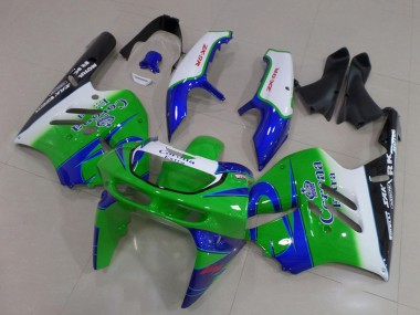 Best 1994-1997 Kawasaki ZX9R Motorcycle Fairings - White Blue Green Black Corona Extra UK