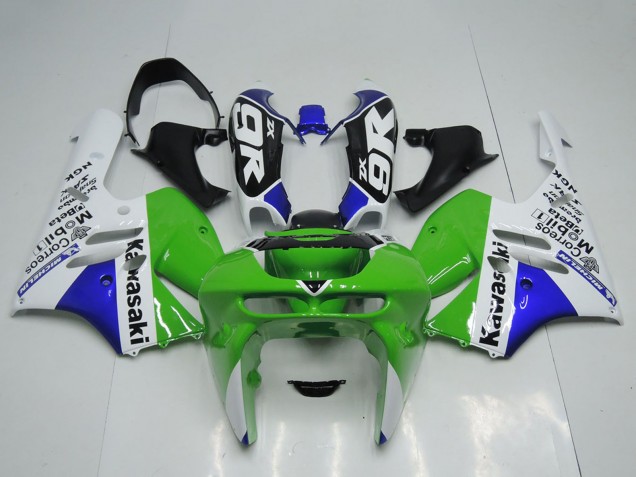 1994-1997 Kawasaki ZX9R Motorcycle Fairings - Green White Blue UK