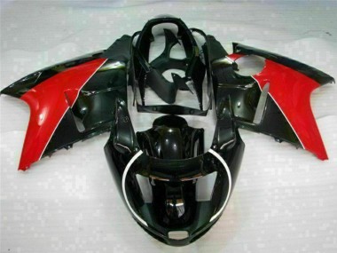 Best 1996-2007 Honda CBR1100XX Blackbird Motorcycle Fairings - Red Glossy Black UK