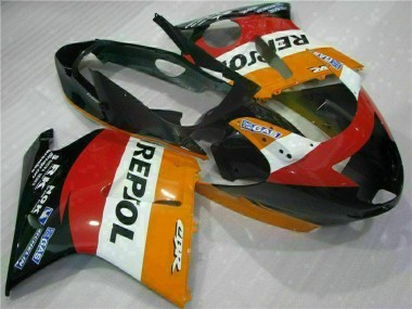 Best 1996-2007 Honda CBR1100XX Blackbird Motorcycle Fairing - Orange White Red Glossy Black Repsol UK