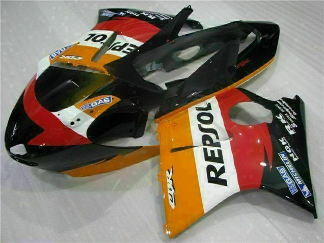 1996-2007 Honda CBR1100XX Blackbird Motorcycle Fairing - Orange White Red Glossy Black Repsol UK