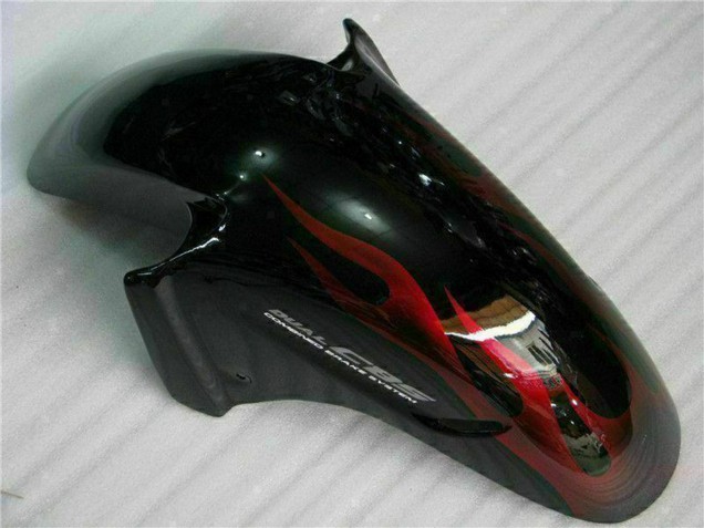 1996-2007 Honda CBR1100XX Blackbird Abs Motorcycle Fairing - Glossy Black Red Flame UK