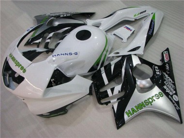 Best 1995-1996 Honda CBR600 F3 Motorcycle Fairings - White Silver Green Hannspree UK