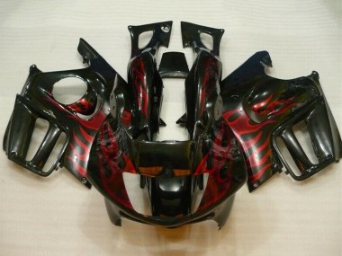 Best 1995-1996 Honda CBR600 F3 Motorcycle Fairings - Glossy Black Red Flame UK