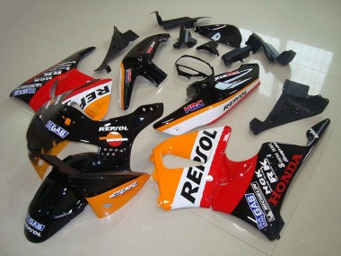 Best 1998-1999 Honda CBR900RR 919 Motorcycle Fairings - Orange White Red Glossy Black Repsol UK