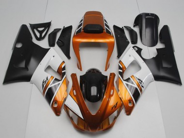 Best 1998-1999 Yamaha YZF R1 Motorcycle Fairings - Orange Gold Grey White Black UK