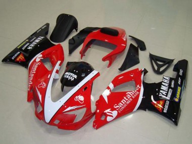 Best 1998-1999 Yamaha YZF R1 Motorcycle Fairings - Red White Glossy Black Motul Santander UK