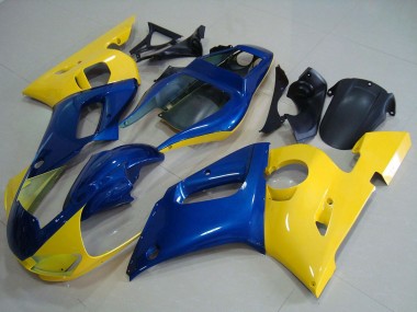 Best 1998-2002 Yamaha YZF R6 Motorcycle Fairings - Yellow Blue UK