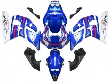 Best 1998-2002 Yamaha YZF R6 Motorcycle Fairings - White Blue Red Fiat Motul UK