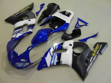 Best 1998-2002 Yamaha YZF R6 Motorcycle Fairings - White Blue Matte Black Motul Michelin UK