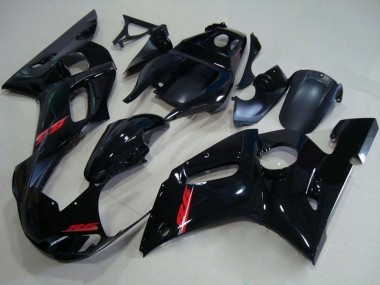 Best 1998-2002 Yamaha YZF R6 Motorcycle Fairings - Glossy Black Red Decal UK
