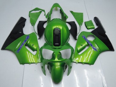 Best 2000-2001 Kawasaki ZX12R Motorcycle Fairings - Green Black Blue UK