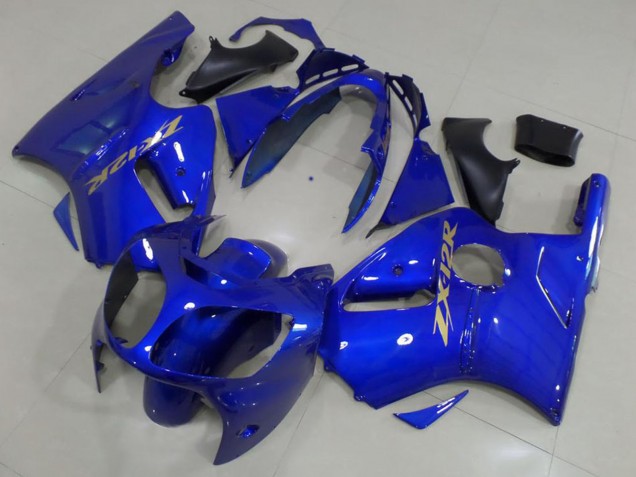 2000-2001 Kawasaki ZX12R Motorcycle Fairings - Blue Gold Decals UK