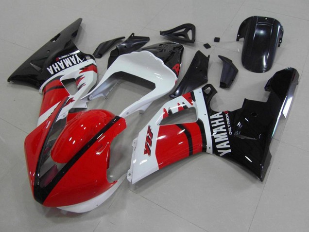 2000-2001 Yamaha YZF R1 Motorcycle Fairings - Red White Glossy Black Racing Version UK