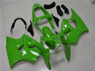 Best 2000-2002 Kawasaki ZX6R Motorcycle Fairings - Green Black UK