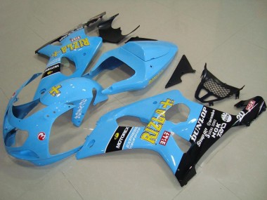 Best 2000-2002 Suzuki GSXR 1000 Motorcycle Fairings - Light Blue Yellow Black Rizla UK