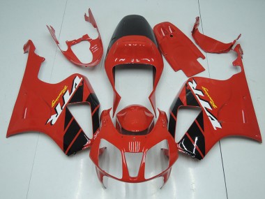 Best 2000-2006 Honda VTR1000 Motorcycle Fairing Kits - Red Glossy Black Stripe UK
