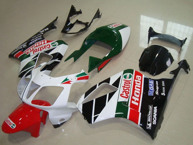 2000-2006 Honda VTR1000 Motorcycle Fairing Kits - White Red Green Glossy Black Castrol UK