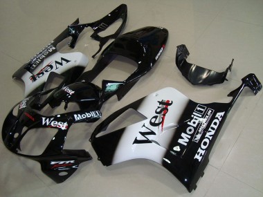 Best 2000-2006 Honda VTR1000 Motorcycle Fairings - Glossy Black White West UK