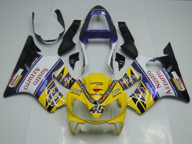 Best 2001-2003 Honda CBR600 F4i Motorcycle Fairings - Yellow White Blue Black Red Nastro Azzurro UK