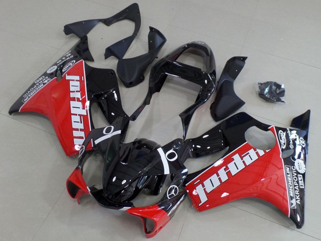 2001-2003 Honda CBR600 F4i Motorcycle Fairings - Glossy Black Red White Jordan UK
