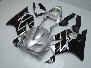 Best 2001-2003 Honda CBR600 F4i Motorcycle Fairing - Silver Glossy Black UK