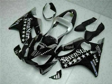 Best 2001-2003 Honda CBR600 F4i Motorcycle Fairings - Glossy Black Silver SevenStars UK