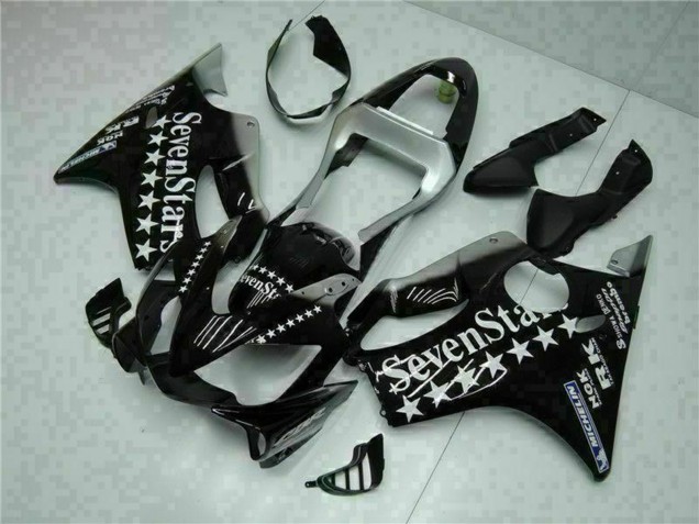 2001-2003 Honda CBR600 F4i Motorcycle Fairings - Glossy Black Silver SevenStars UK