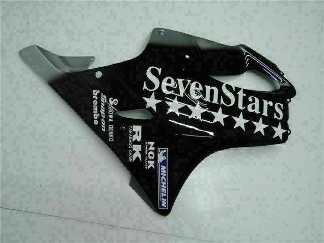 2001-2003 Honda CBR600 F4i Motorcycle Fairings - Glossy Black Silver SevenStars UK