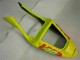 2001-2003 Honda CBR600 F4i Motorcycle Fairings - Yellow Orange Glossy Black Rossi 46 UK