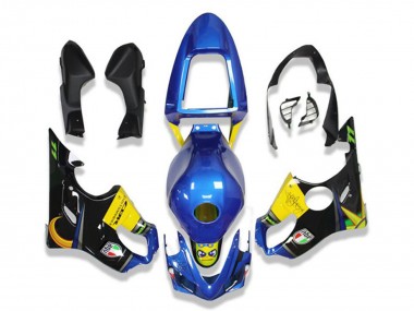 Best 2001-2003 Honda CBR600 F4i Motorcycle Fairings - Blue Yellow Glossy Black Shark UK