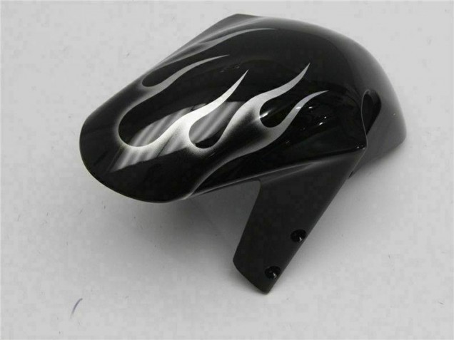 2001-2003 Suzuki GSXR 600/750 Motorcycle Fairings - Glossy Black Silver Flame UK