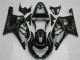 2001-2003 Suzuki GSXR 600/750 Motorcycle Fairings - Glossy Black Silver Flame UK