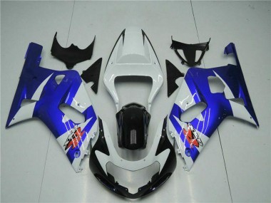 Best 2001-2003 Suzuki GSXR 600/750 Motorcycle Fairings - White Blue Black UK