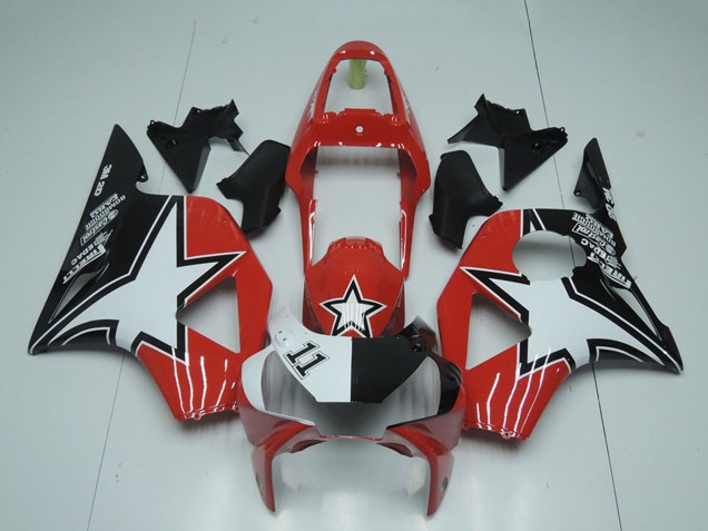 2002-2003 Honda CBR900RR 954 Motorcycle Fairings - Black Red Star UK