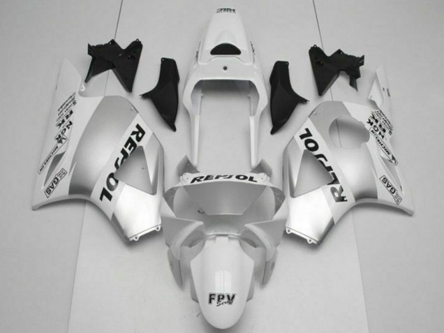 2002-2003 Honda CBR900RR 954RR Motorcycle Fairings - White Silver Black Repsol UK