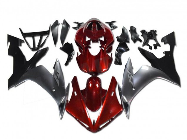 2002-2003 Yamaha YZF R1 Motorcycle Fairings - Red Silver Black UK