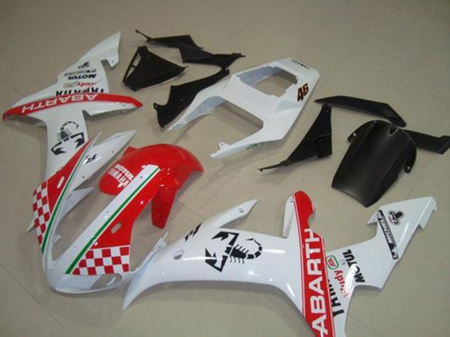 2002-2003 Yamaha YZF R1 Motorcycle Fairings - White Red Green Abarth Motul Michelin UK
