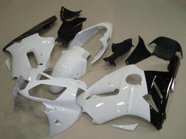 Best 2002-2006 Kawasaki ZX12R Motorcycle Fairing - White Glossy Black UK