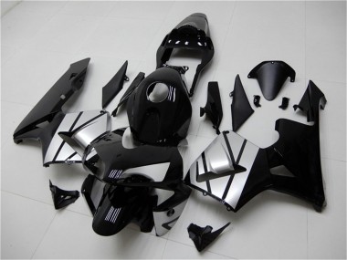 Best 2003-2004 Honda CBR600RR Motorcycle Fairings - Silver Glossy Black Stripe UK
