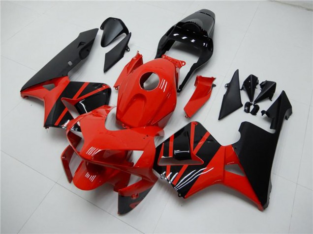 2003-2004 Honda CBR600RR Motorcycle Fairings - Red Glossy Black OEM Style UK