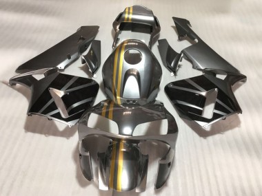 Best 2003-2004 Honda CBR600RR Motorcycle Fairings - Silver Gold Glossy Black UK