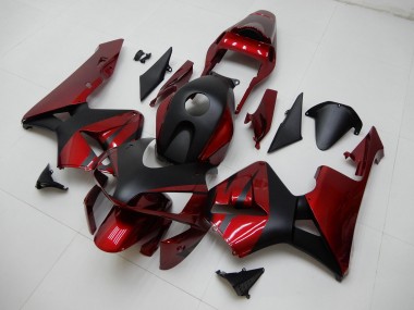 Best 2003-2004 Honda CBR600RR Motorcycle Fairings - Red Matte Black Stripe UK