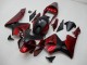 2003-2004 Honda CBR600RR Motorcycle Fairings - Red Matte Black Stripe UK