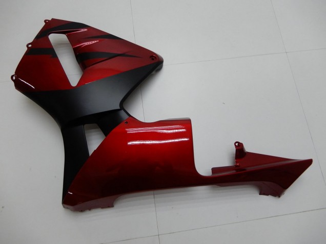 2003-2004 Honda CBR600RR Motorcycle Fairings - Red Matte Black Stripe UK