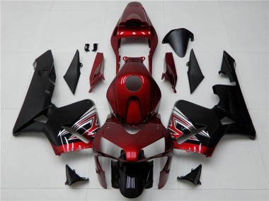 Best 2003-2004 Honda CBR600RR Motorcycle Fairing - Red Silver Glossy Black UK