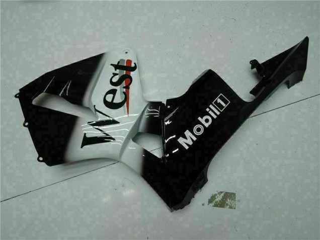 2003-2004 Honda CBR600RR Motorcycle Fairings - Glossy Black White West Mobil UK